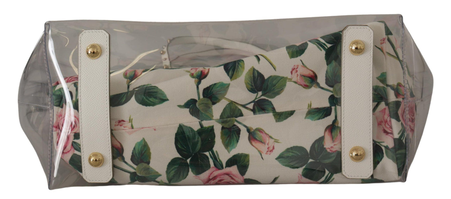 Dolce & Gabbana Chic Floral Clutch-Infused Tote for Sophisticated Style