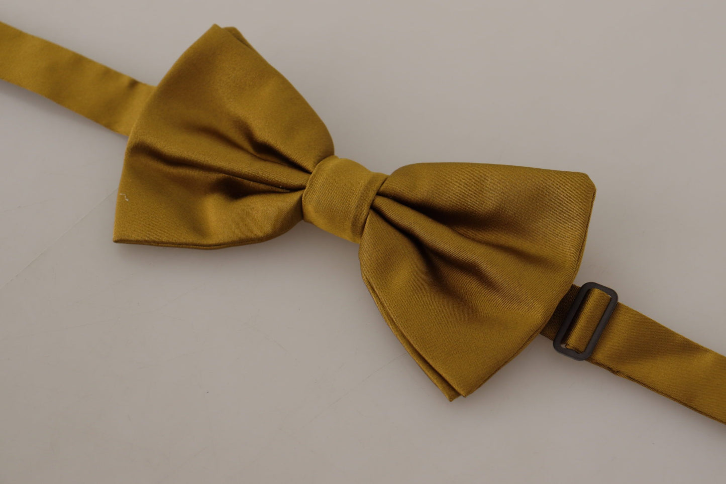 Dolce & Gabbana Elegant Gold Silk Bow Tie