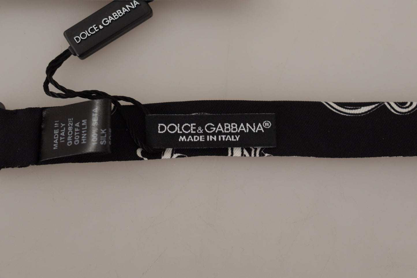 Dolce & Gabbana Elegant Silk Black Crown Bow Tie