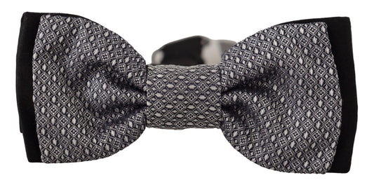 Dolce & Gabbana Elegant Gray Silk Bow Tie