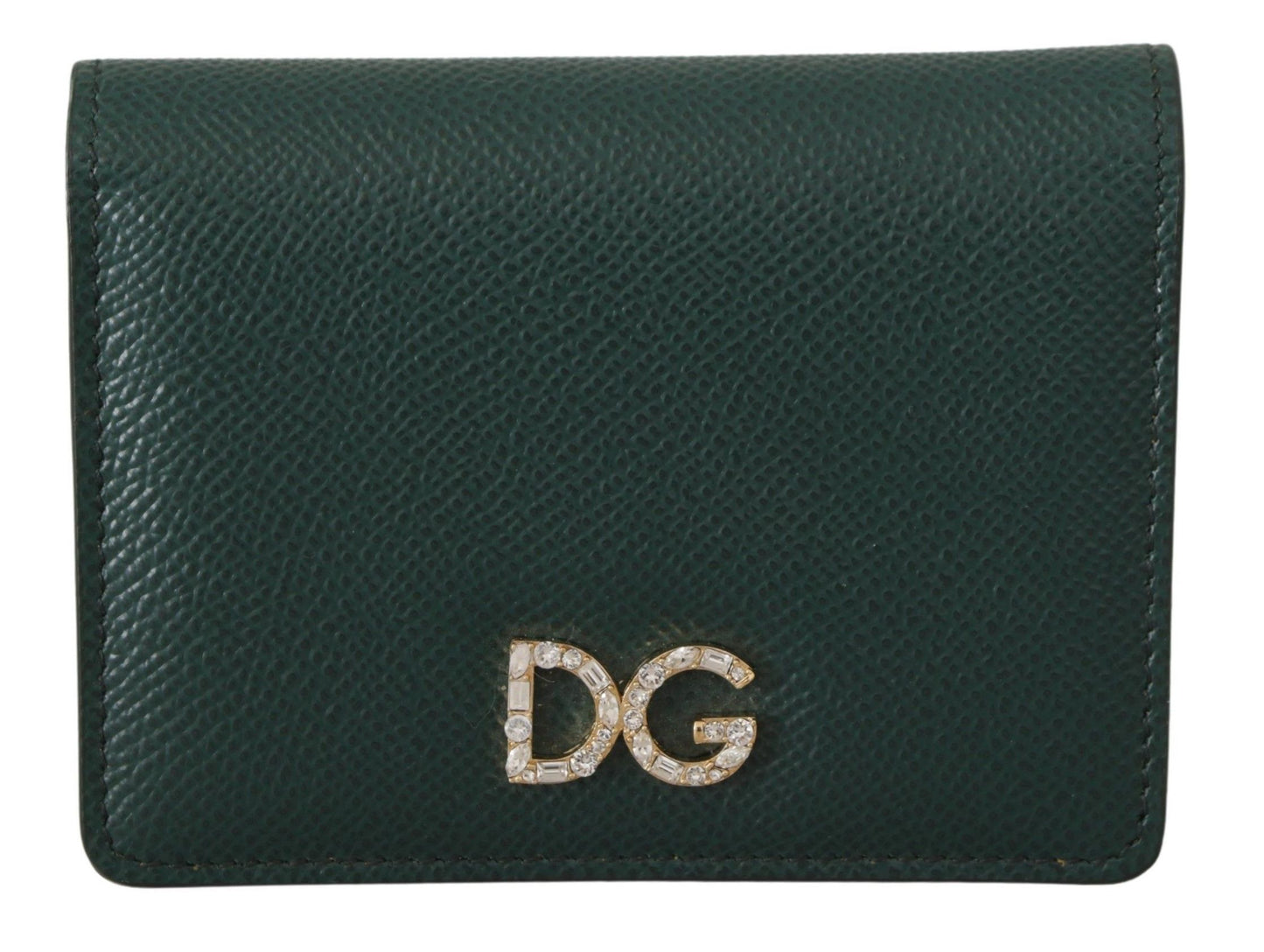 Dolce & Gabbana Elegant Green Leather Continental Wallet