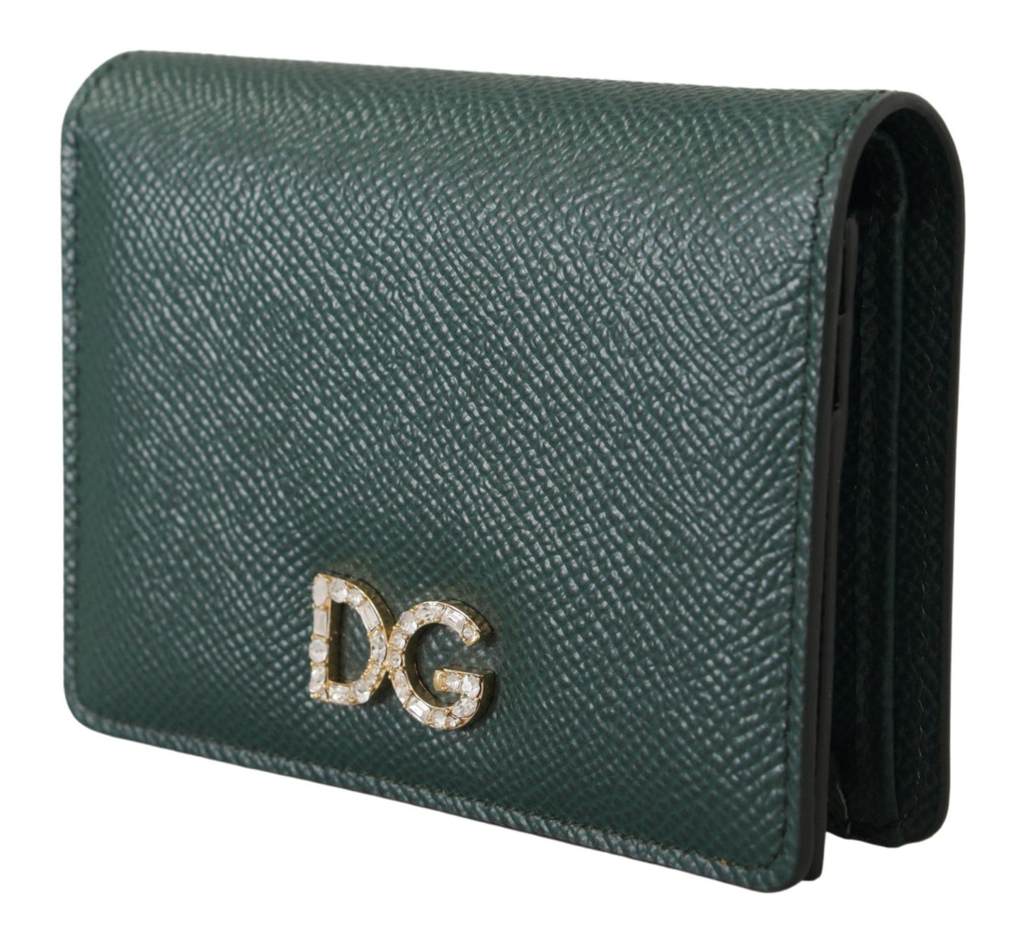 Dolce & Gabbana Elegant Green Leather Continental Wallet