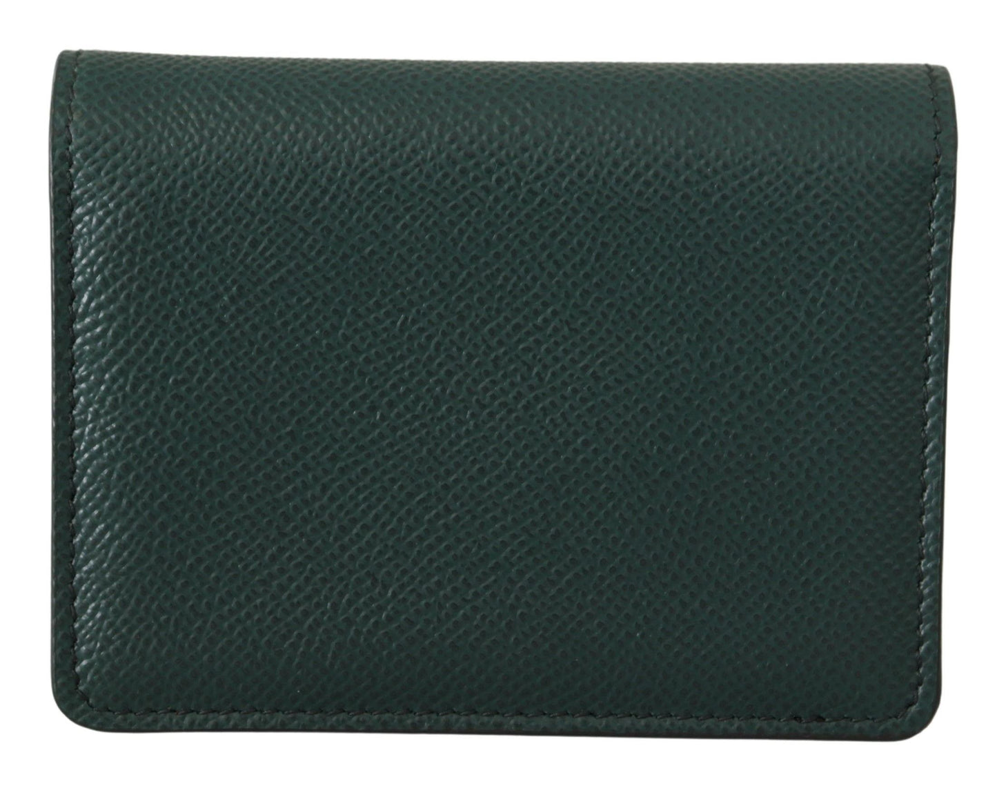 Dolce & Gabbana Elegant Green Leather Continental Wallet