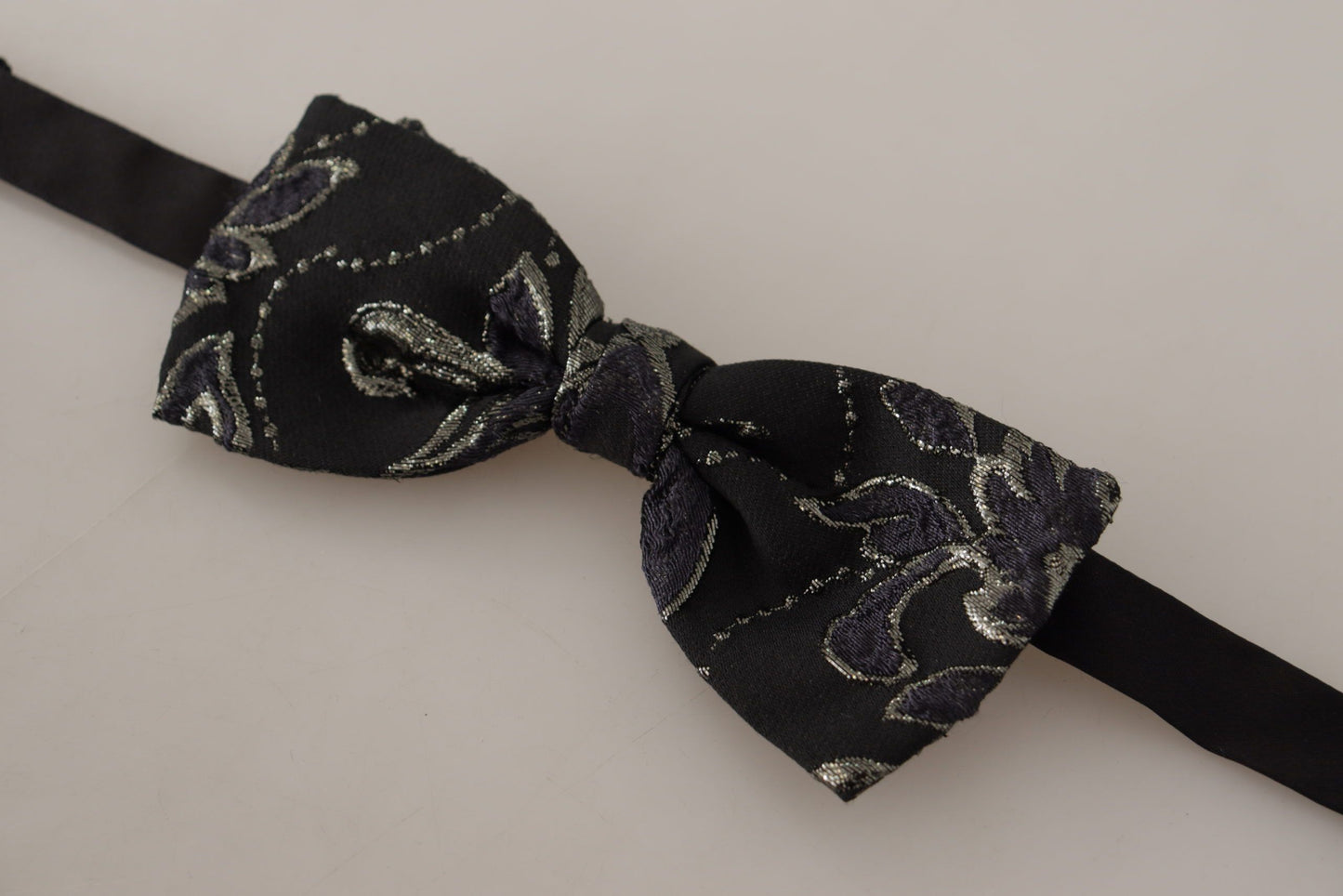 Dolce & Gabbana Elegant Black Fantasy Patterned Bow Tie