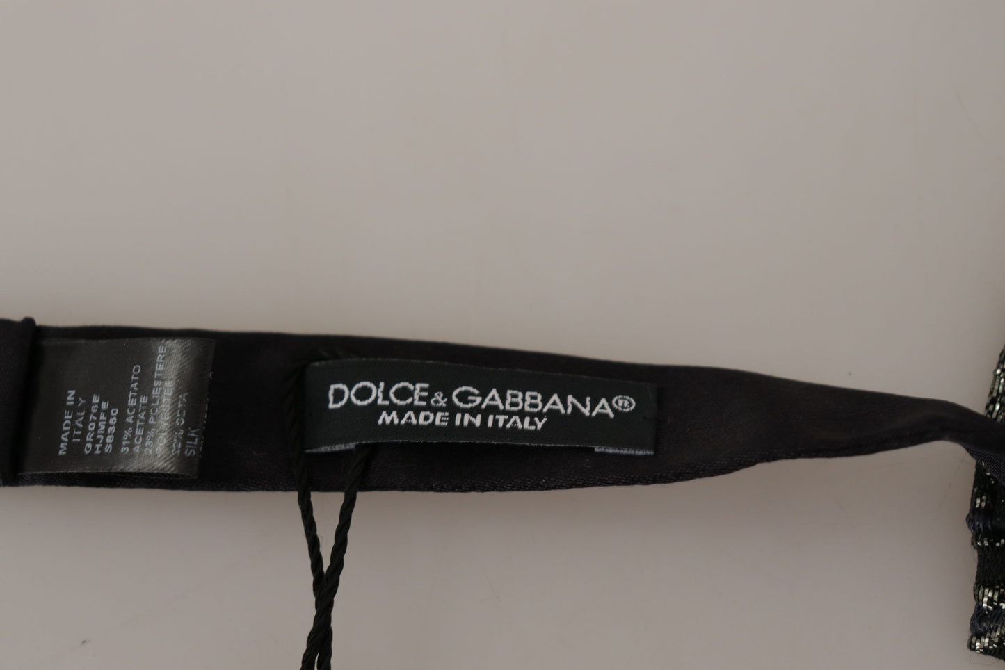 Dolce & Gabbana Elegant Black Fantasy Patterned Bow Tie