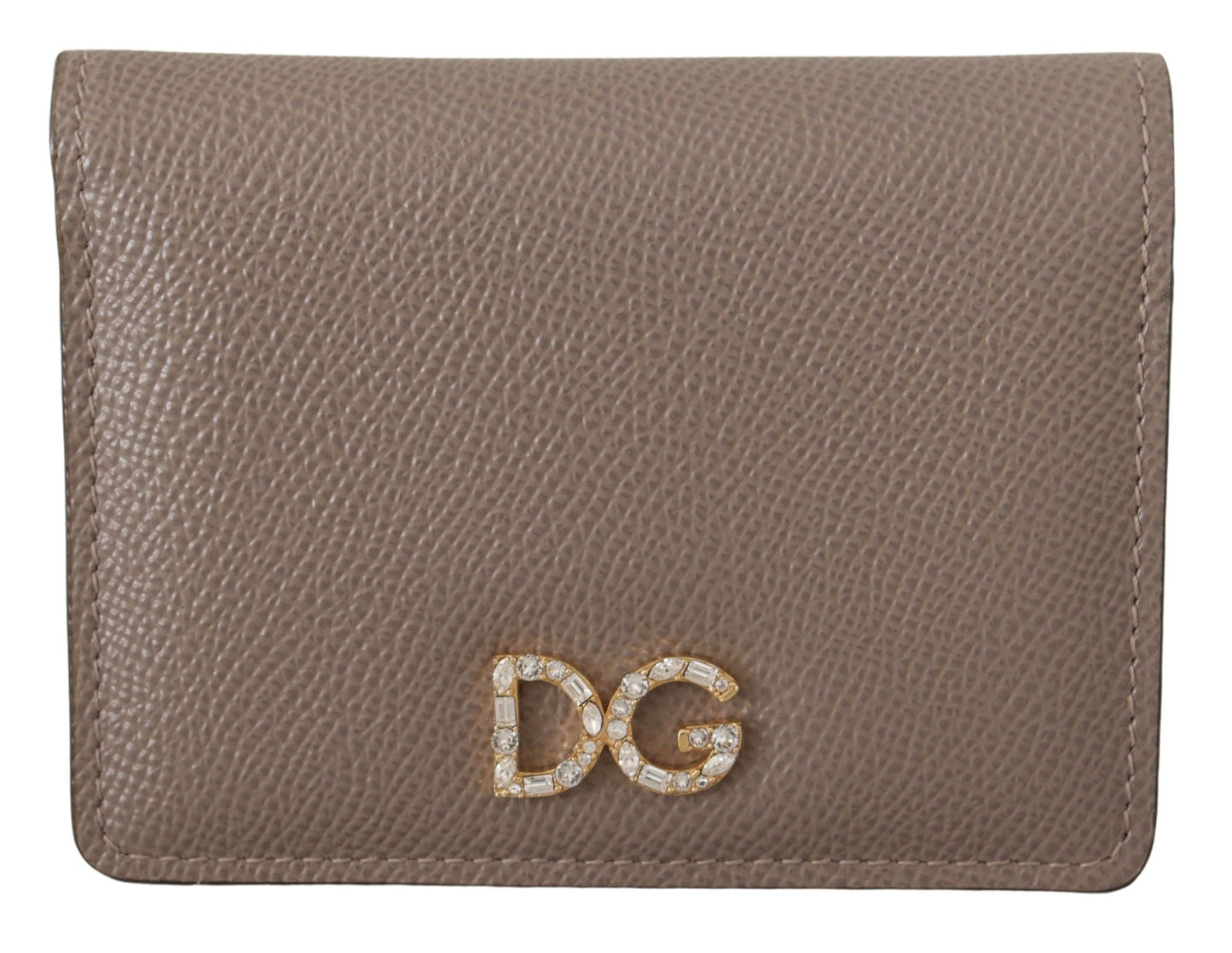 Dolce & Gabbana Elegant Beige Leather Continental Wallet