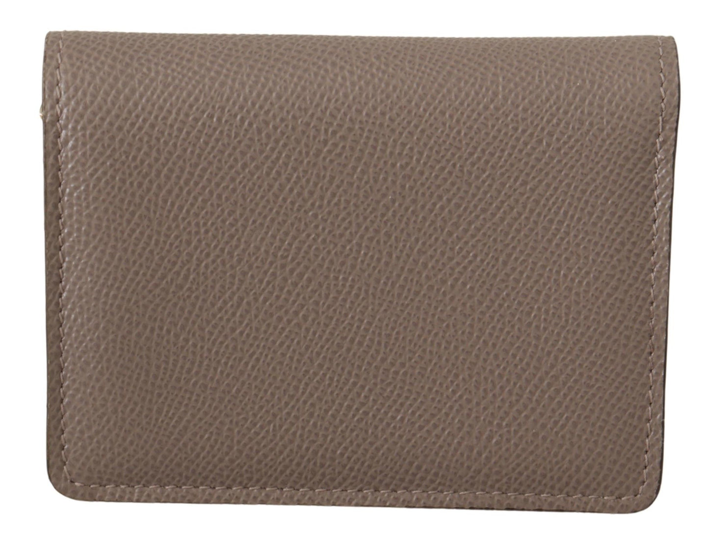 Dolce & Gabbana Elegant Beige Leather Continental Wallet