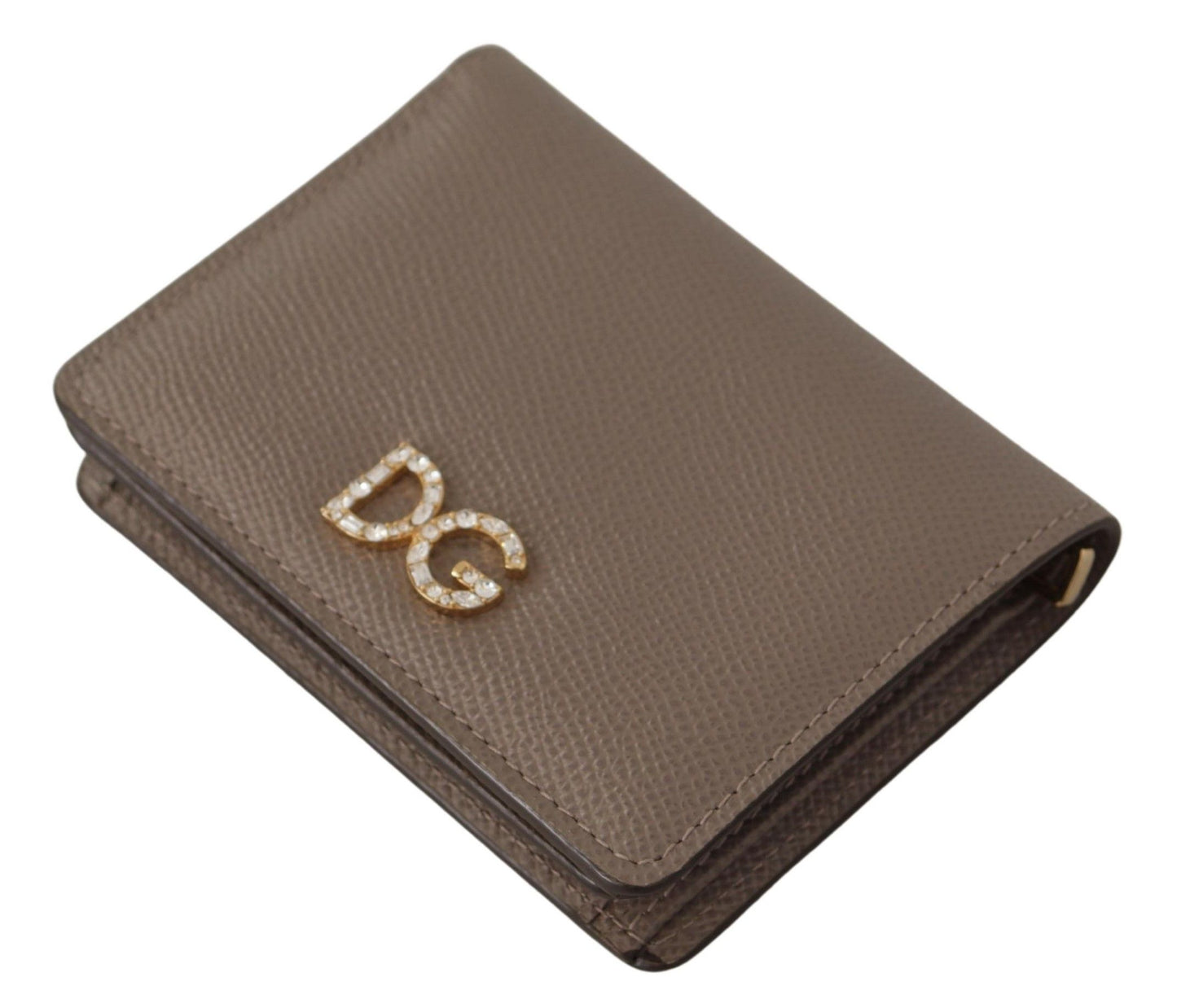 Dolce & Gabbana Elegant Beige Leather Continental Wallet