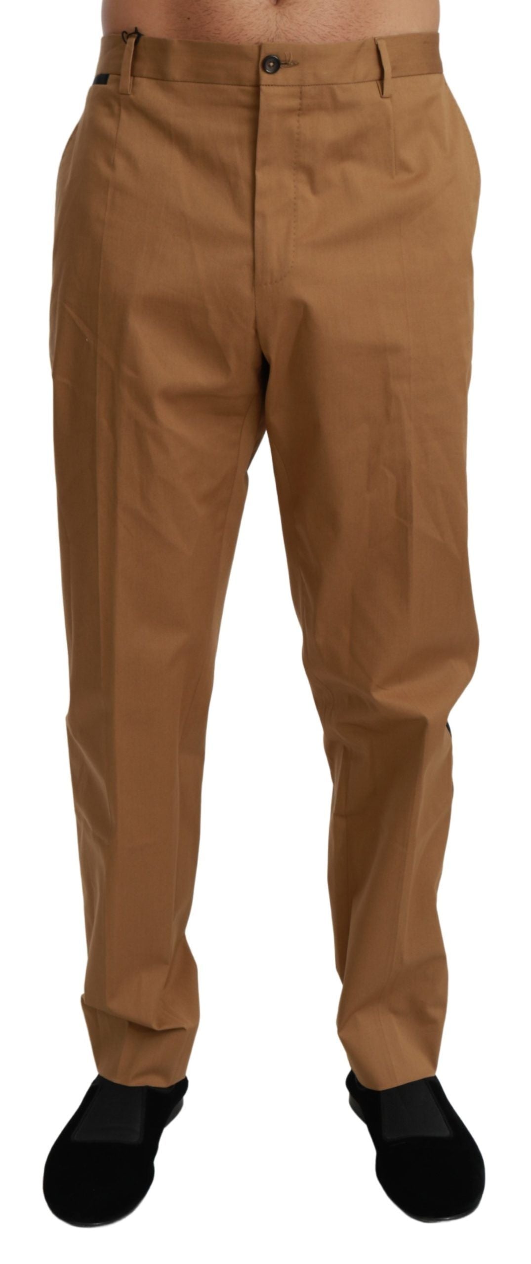 Dolce & Gabbana Elegant Slim Fit Brown Casual Pants