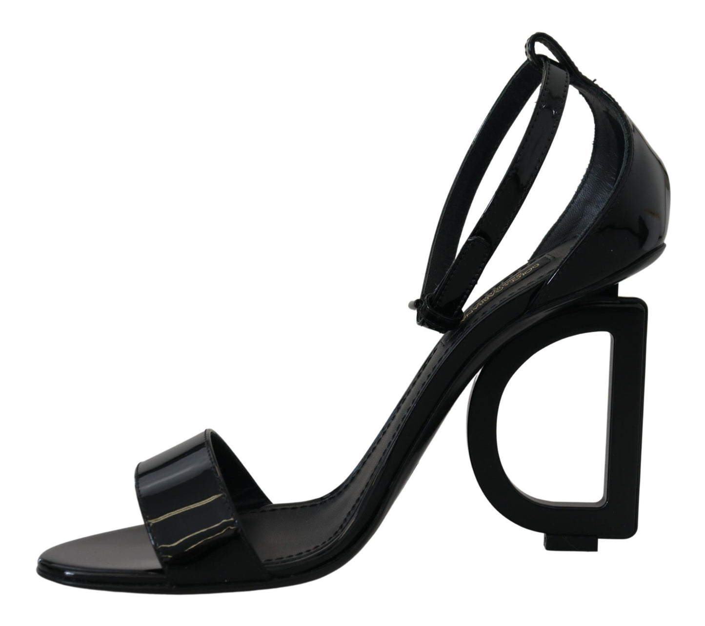 Dolce & Gabbana Elegant Black Leather Ankle Strap Sandals