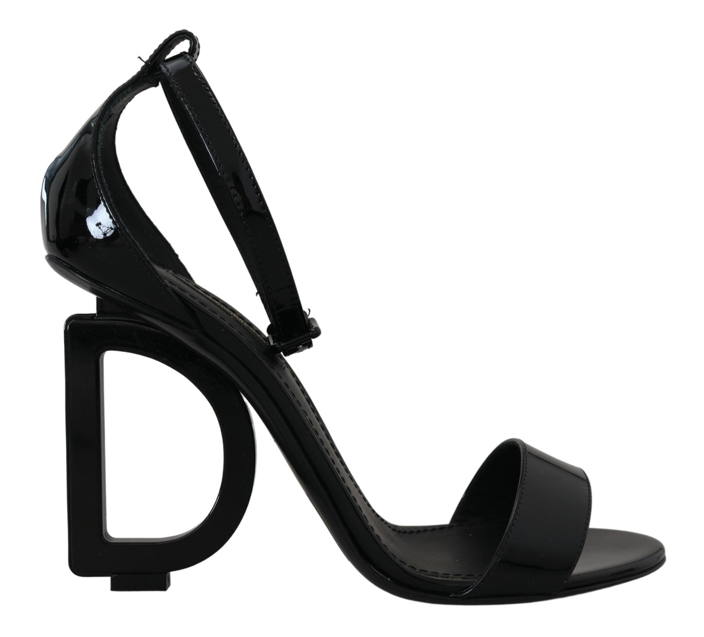 Dolce & Gabbana Elegant Black Leather Ankle Strap Sandals