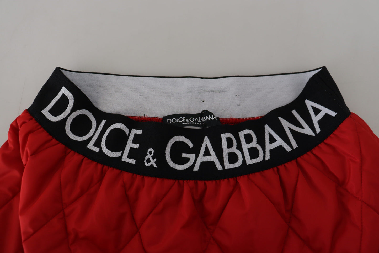 Dolce & Gabbana Elegant High Waist Mini Skirt in Red