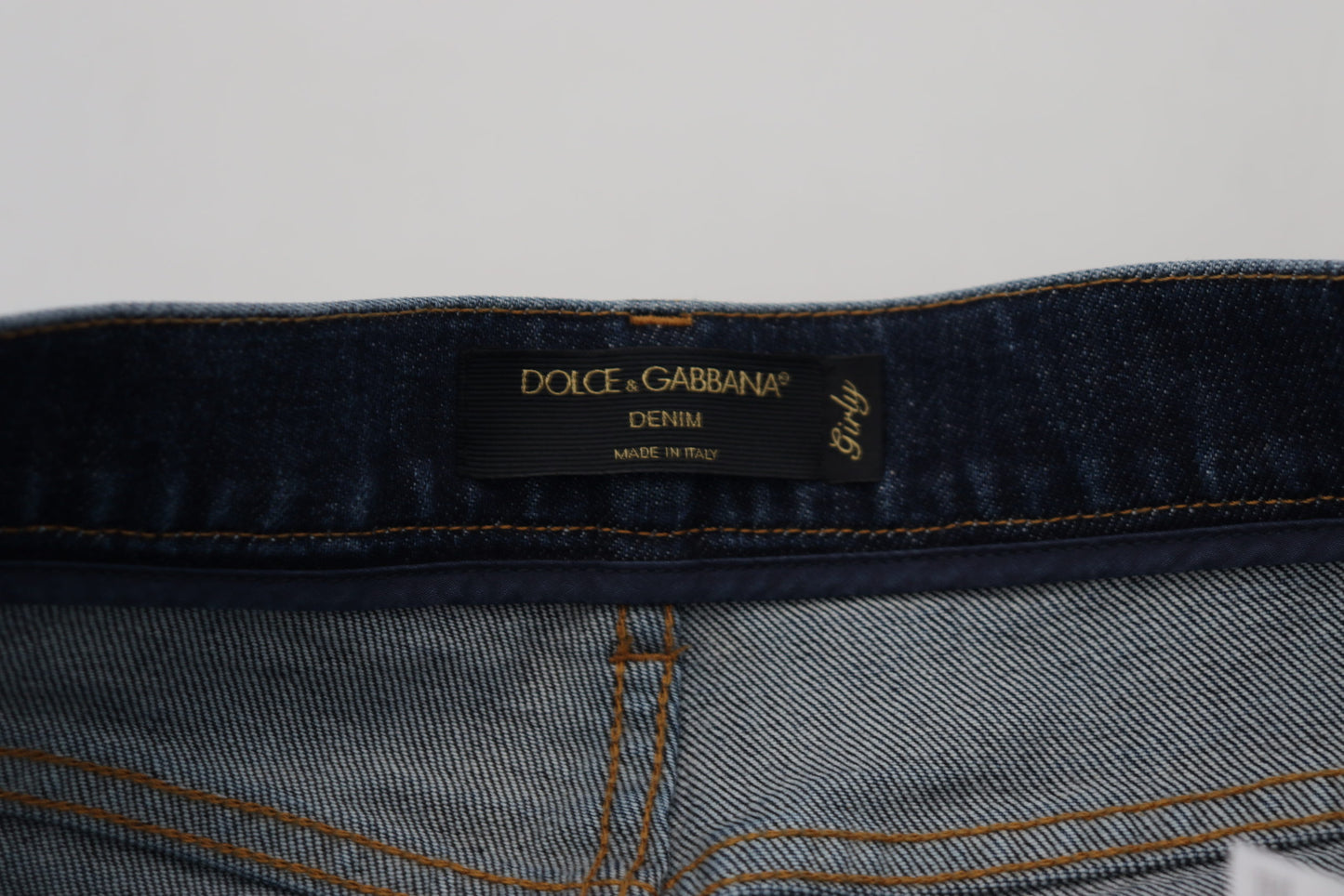 Dolce & Gabbana Elegant Dark Blue Denim Pants