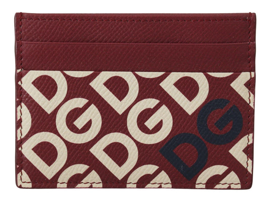 Dolce & Gabbana Elegant Leather Cardholder in Chic Red