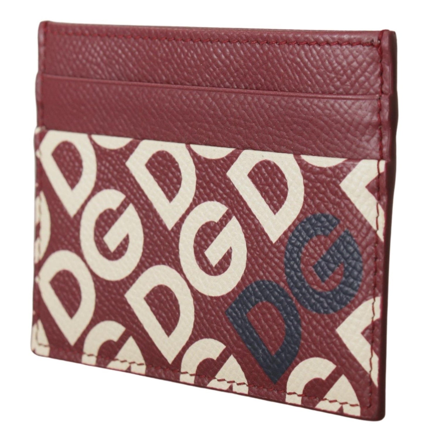 Dolce & Gabbana Elegant Leather Cardholder in Chic Red