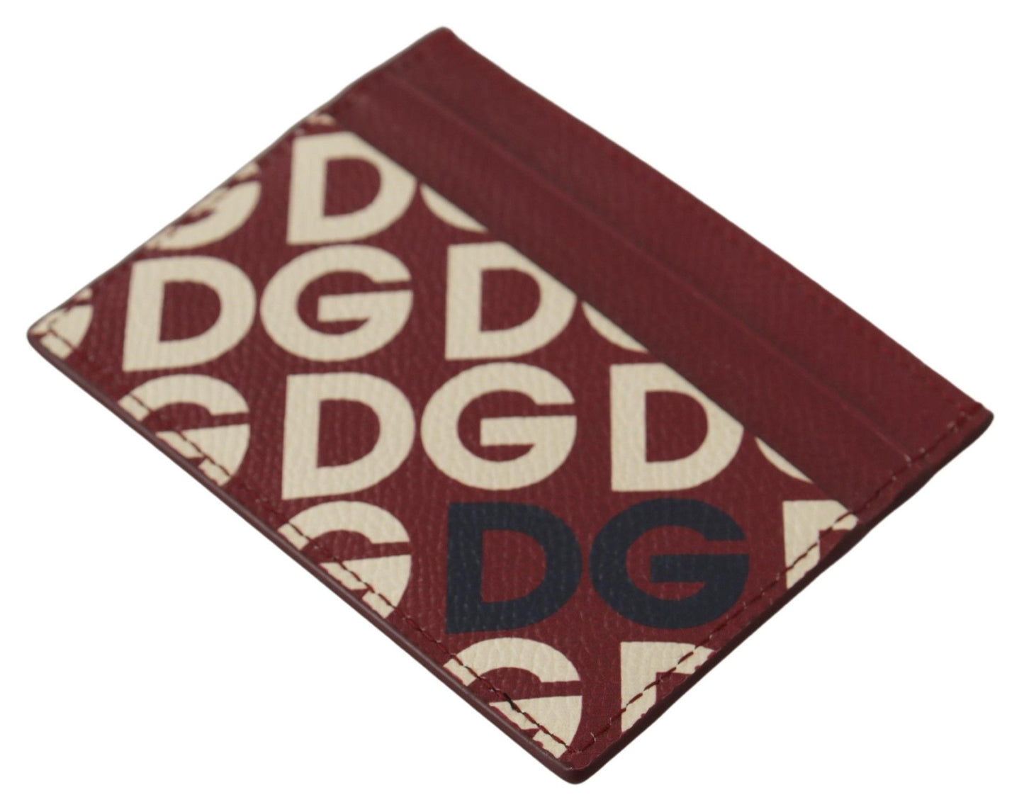 Dolce & Gabbana Elegant Leather Cardholder in Chic Red