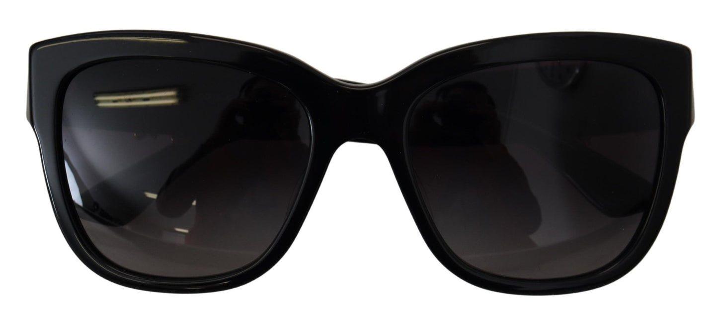 Dolce & Gabbana Elegant Gold-Embellished Black Sunglasses