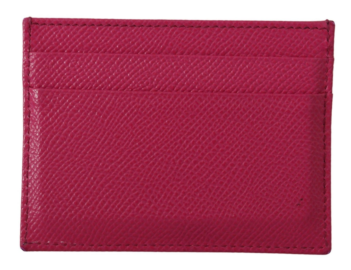 Dolce & Gabbana Elegant Pink Leather Cardholder