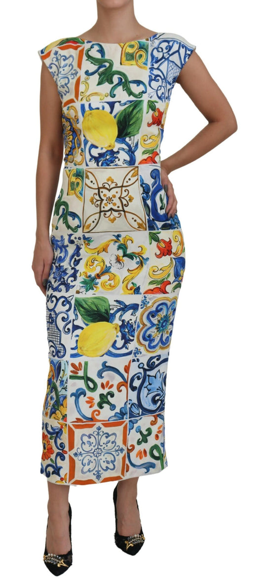 Dolce & Gabbana Majolica Midi Elegance Dress