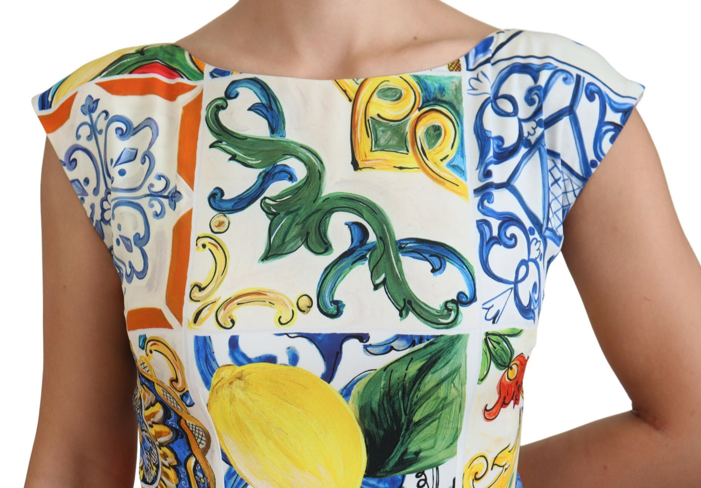 Dolce & Gabbana Majolica Midi Elegance Dress