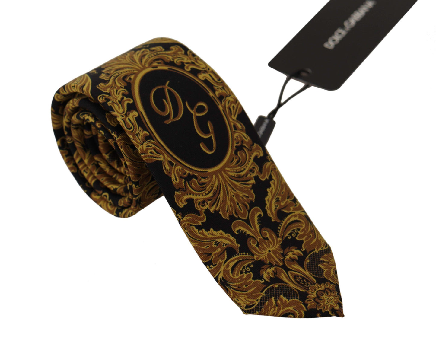 Dolce & Gabbana Elegant Gold Silk Tie