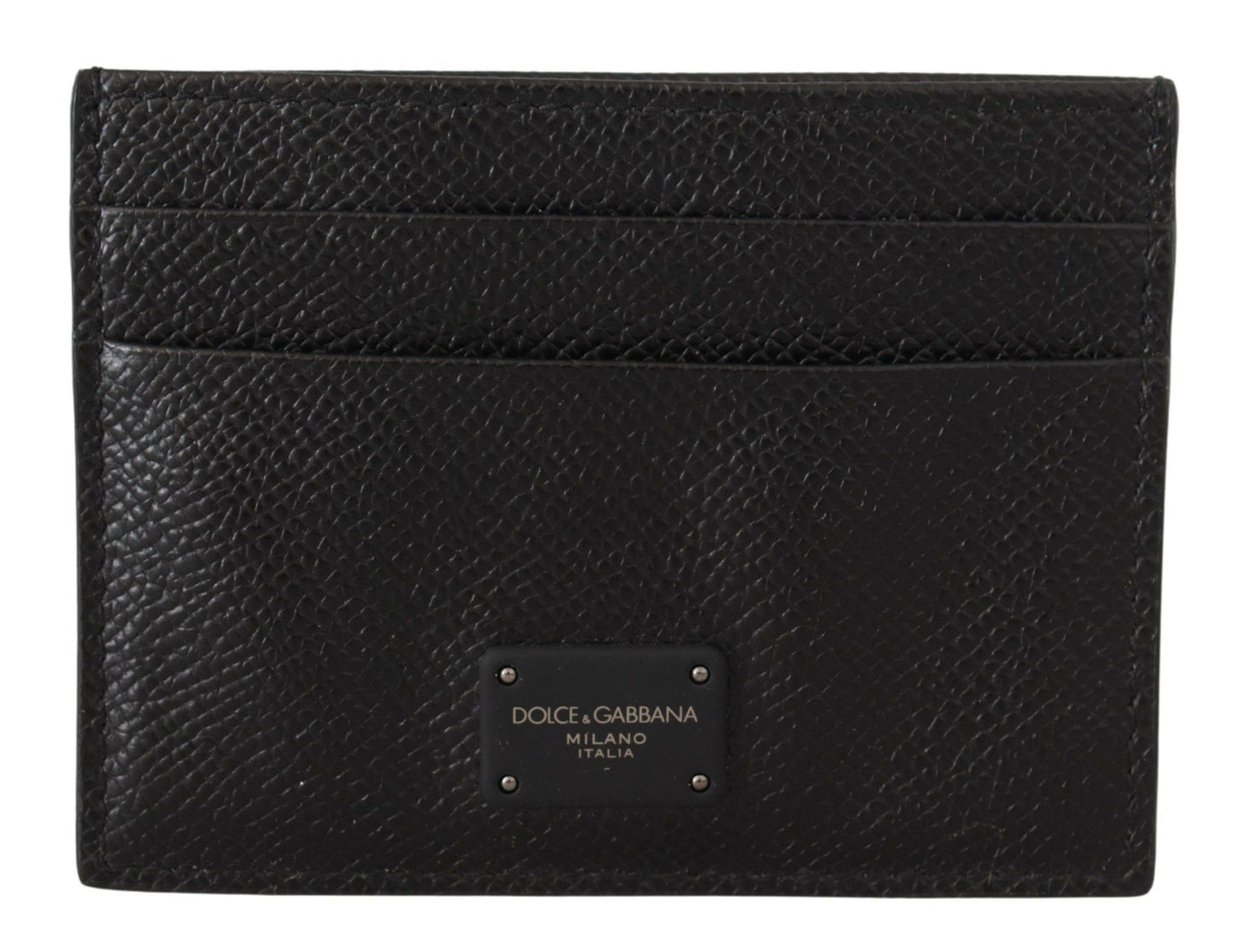 Dolce & Gabbana Elegant Black Leather Cardholder Case