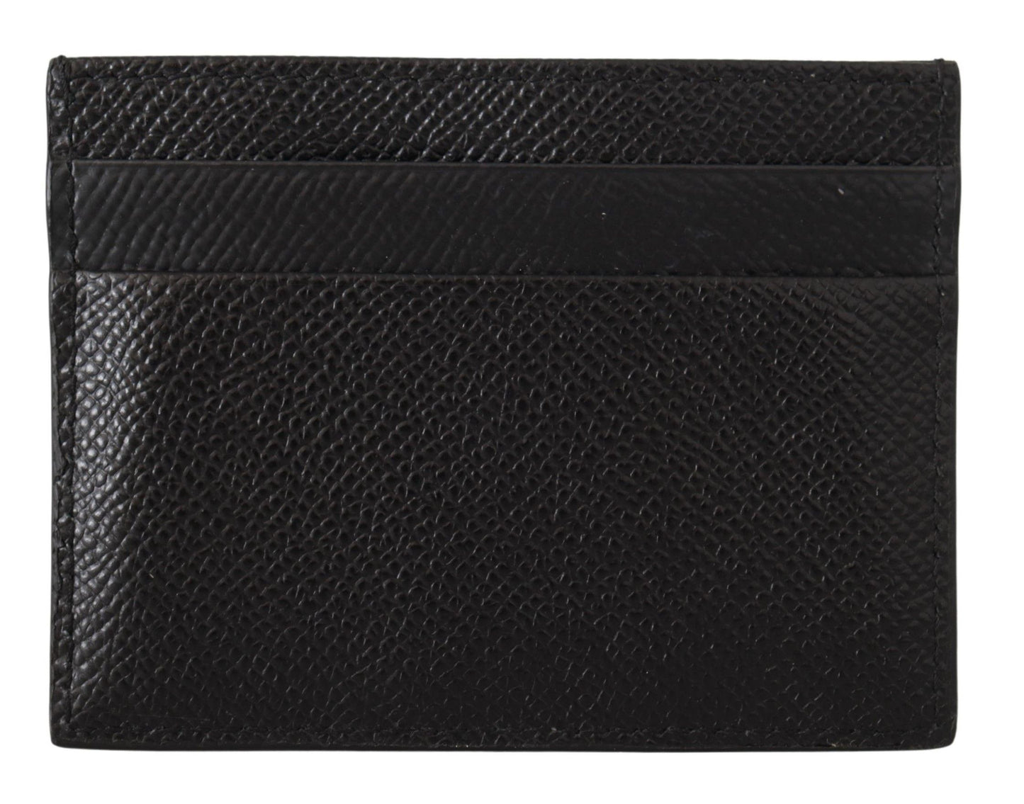 Dolce & Gabbana Elegant Black Leather Cardholder Case