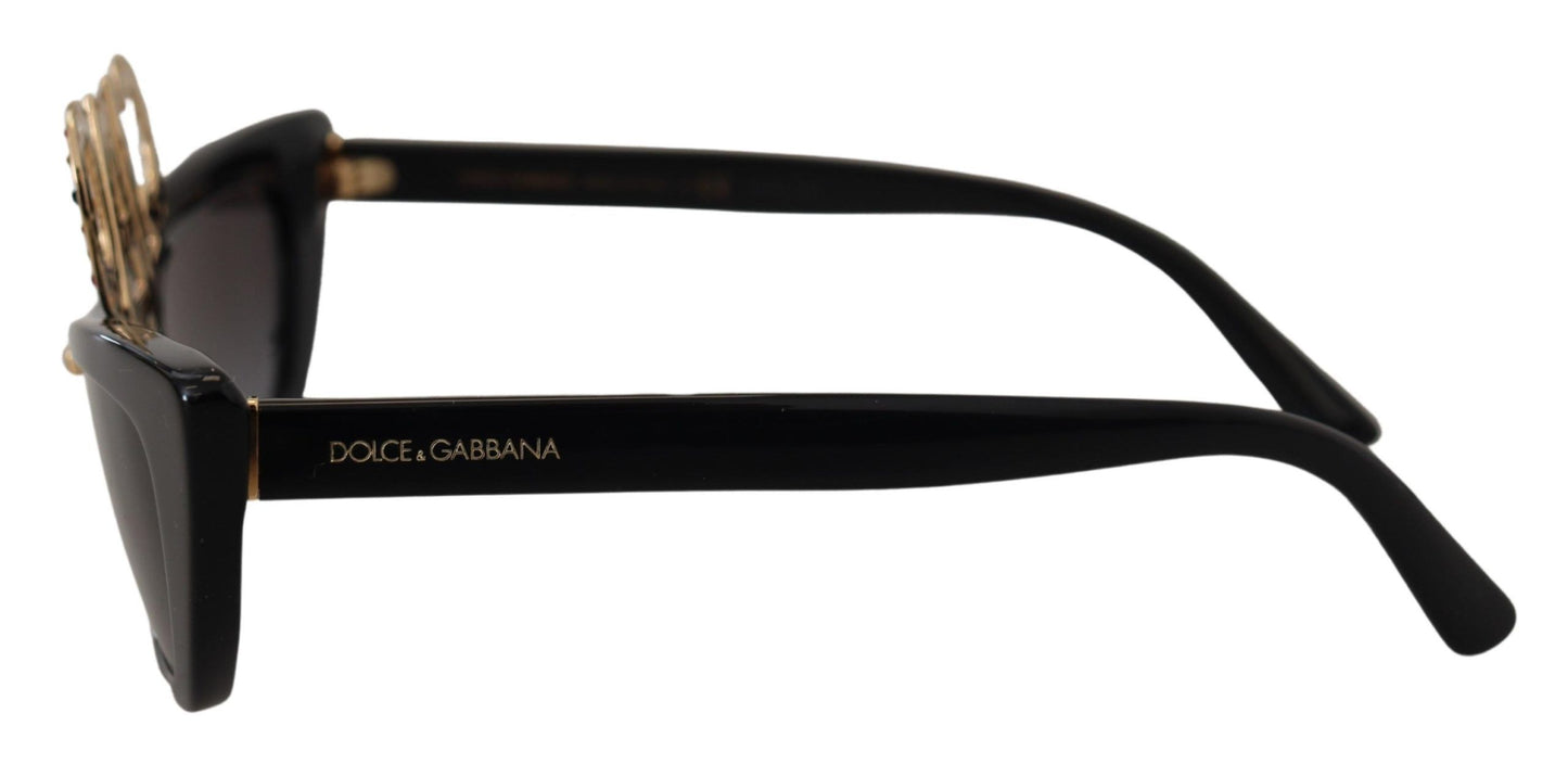 Dolce & Gabbana Chic Crystal-Embellished Cat Eye Sunglasses