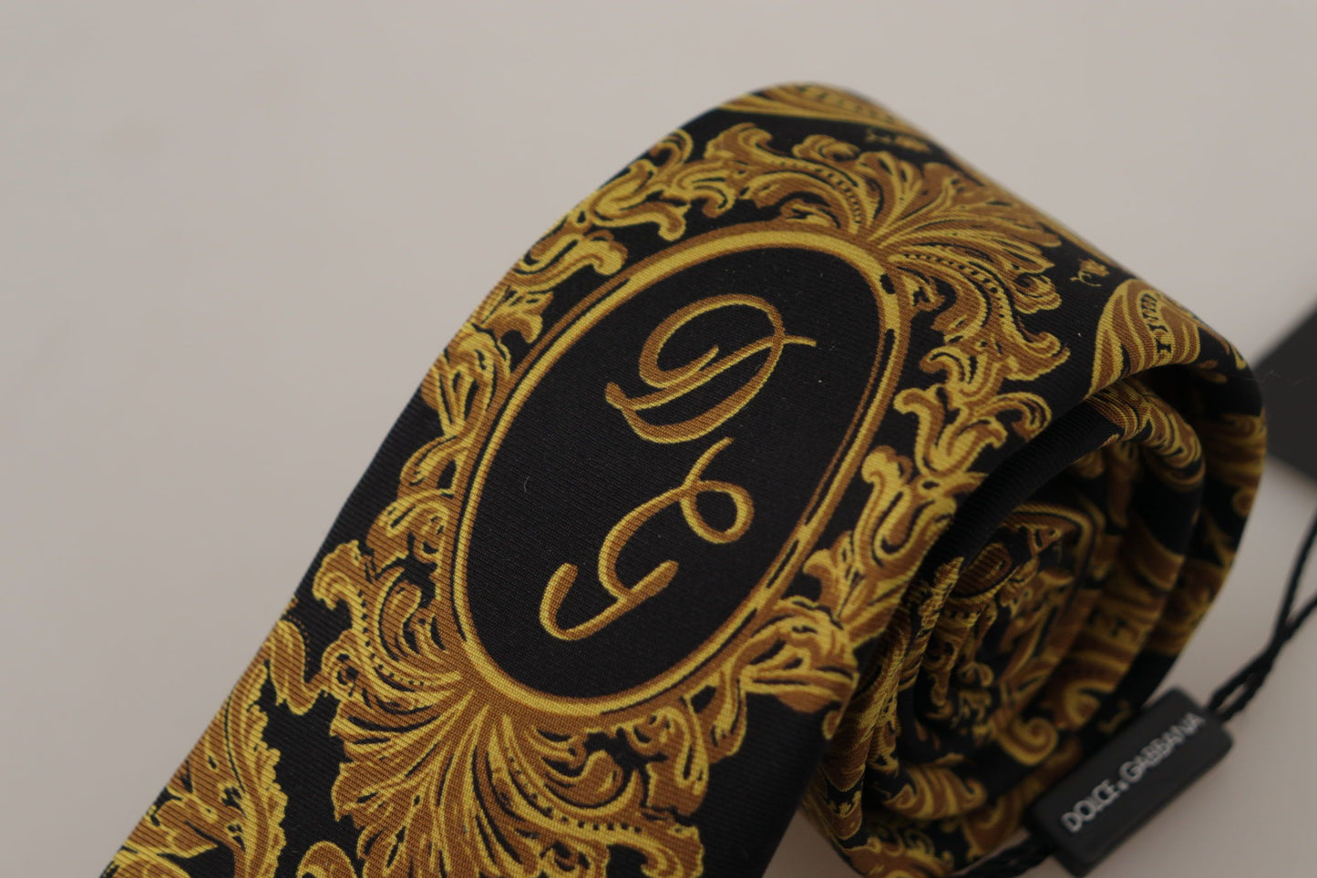 Dolce & Gabbana Elegant Gold Silk Tie