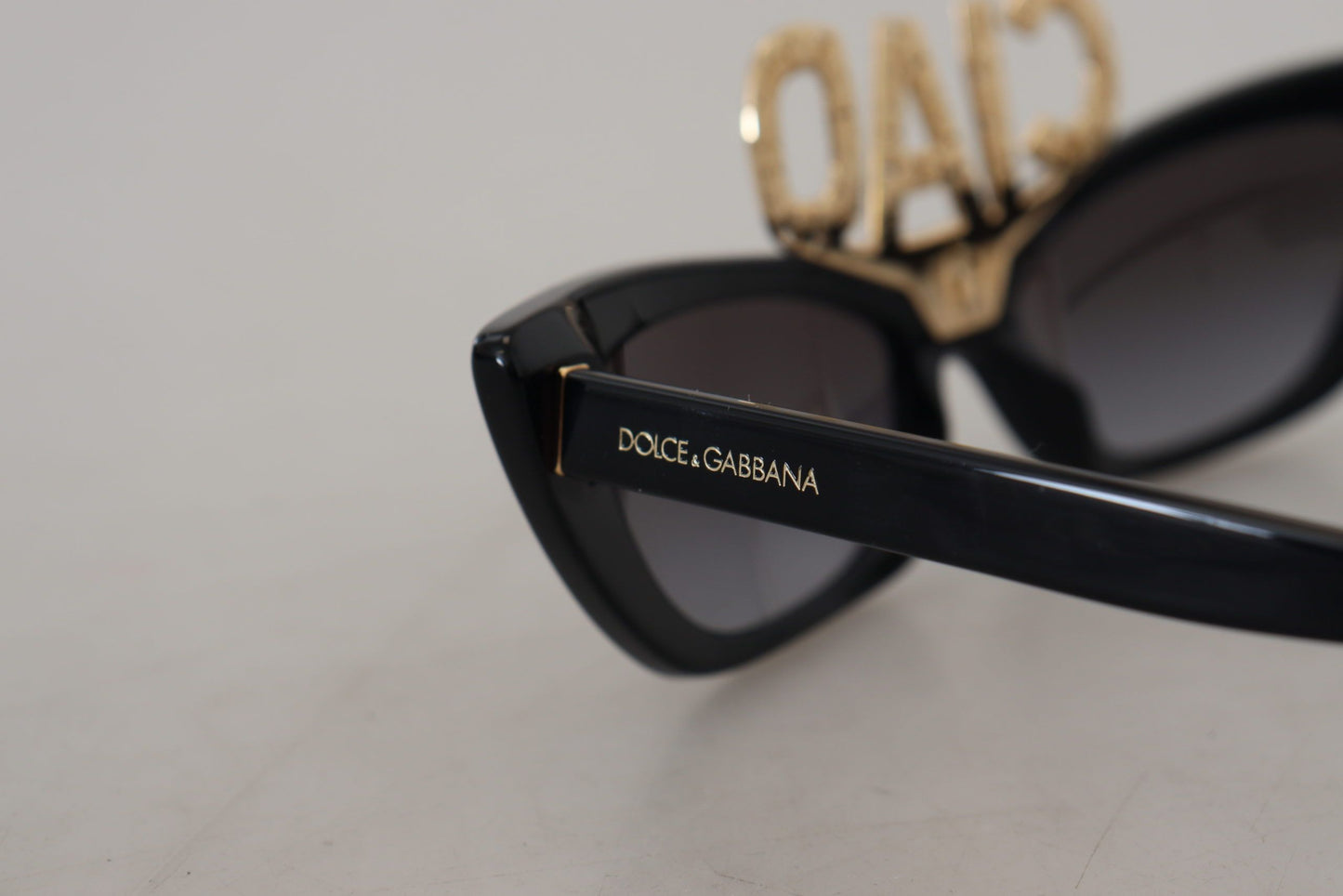 Dolce & Gabbana Chic Crystal-Embellished Cat Eye Sunglasses