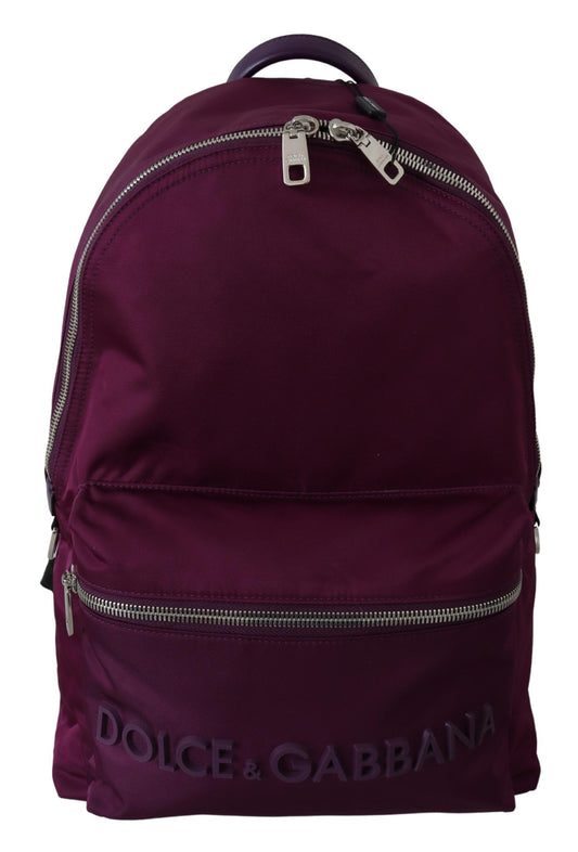 Dolce & Gabbana Elegant Maroon Nylon Backpack Bag