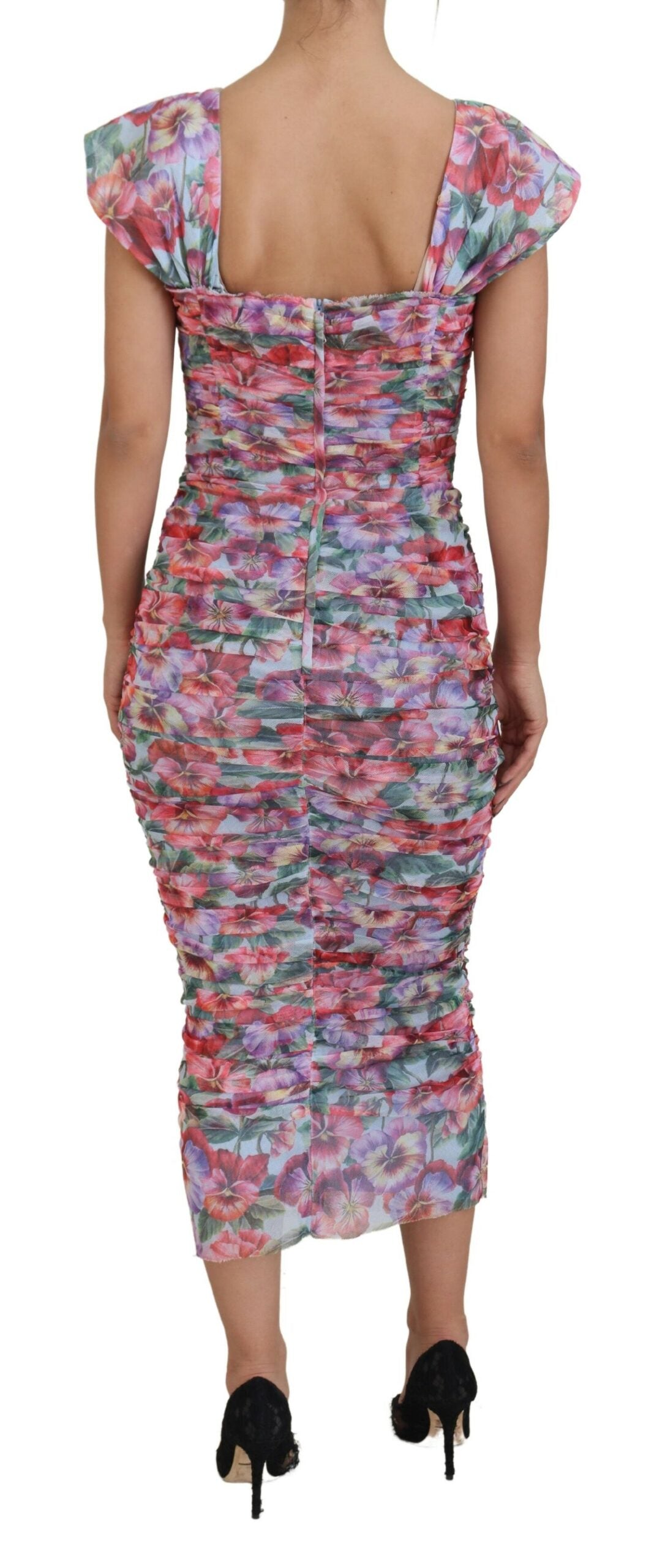 Dolce & Gabbana Enchanting Floral Midi Sheath Dress