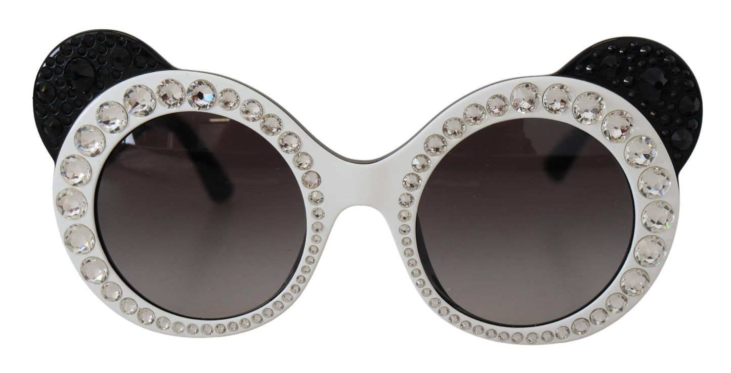 Dolce & Gabbana Chic Monochrome Embellished Sunglasses