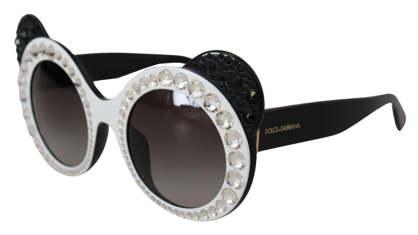 Dolce & Gabbana Chic Monochrome Embellished Sunglasses