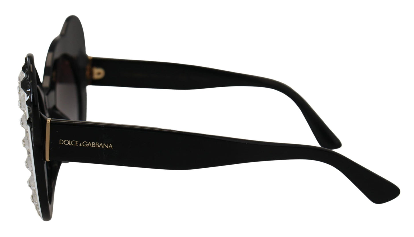 Dolce & Gabbana Chic Monochrome Embellished Sunglasses