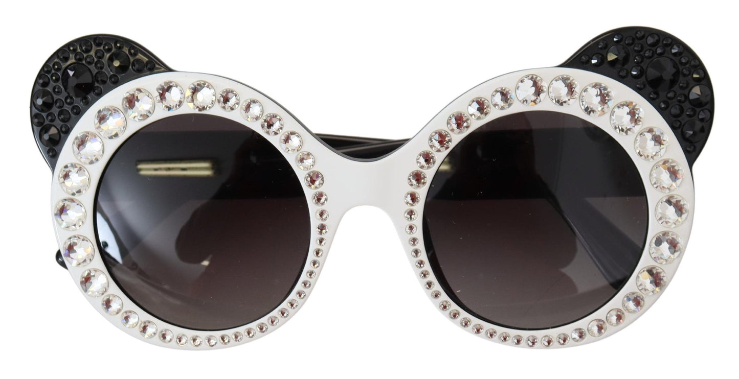 Dolce & Gabbana Chic Monochrome Embellished Sunglasses