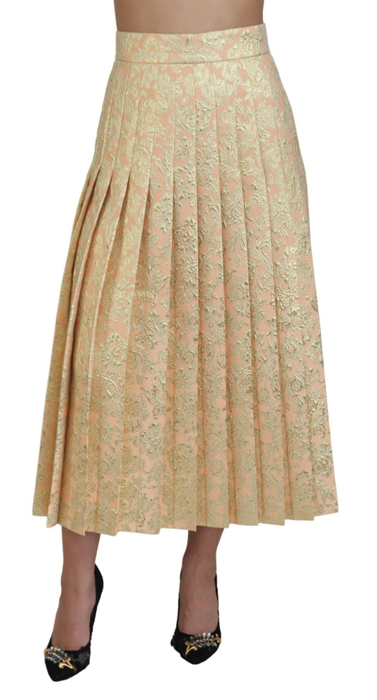 Dolce & Gabbana Elegant High Waist Pleated Midi Skirt