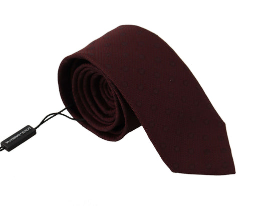 Dolce & Gabbana Elegant Maroon Silk Tie