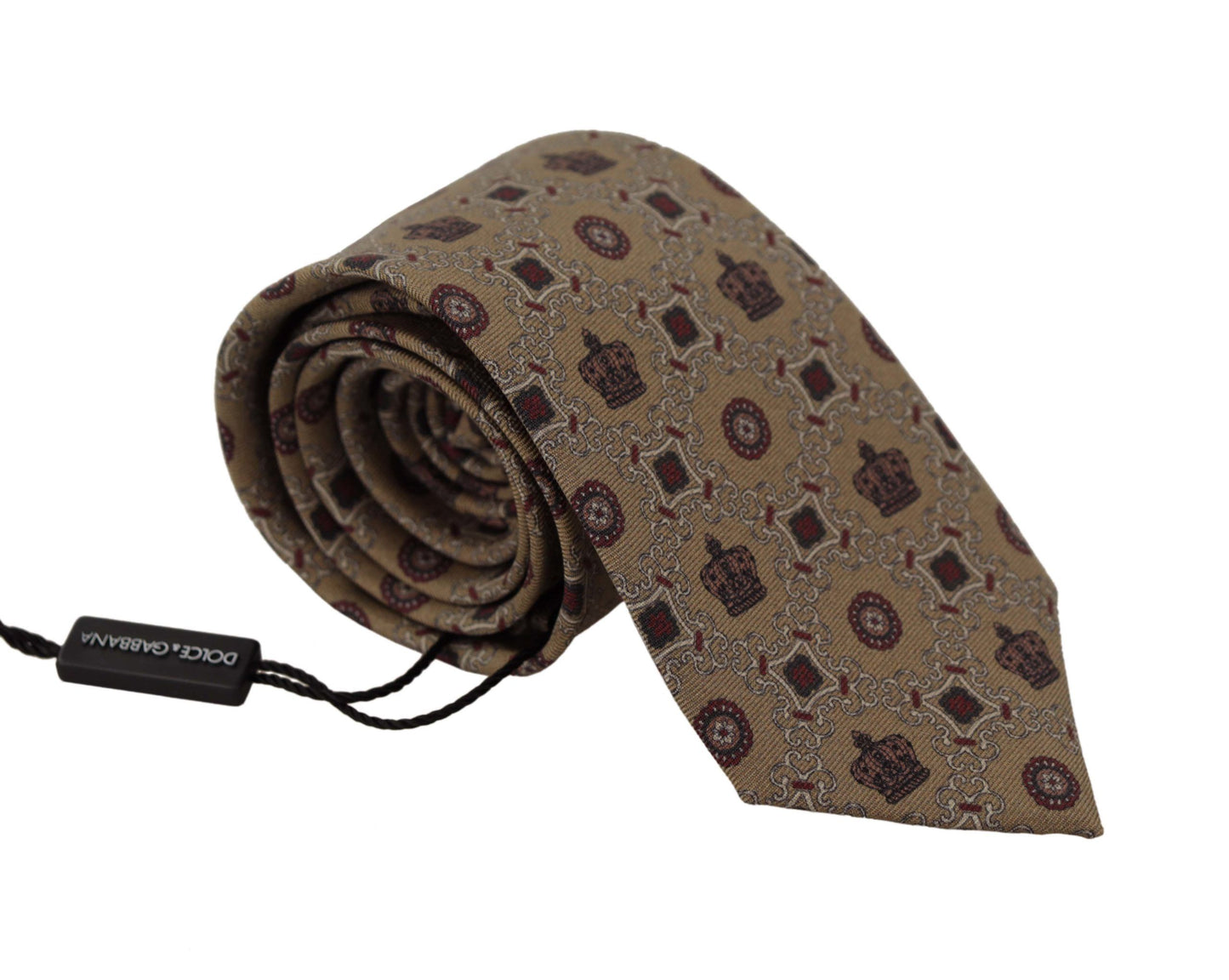 Dolce & Gabbana Elegant Silk Beige Necktie