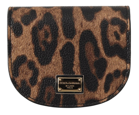 Dolce & Gabbana Elegant Leopard Print Coin Wallet