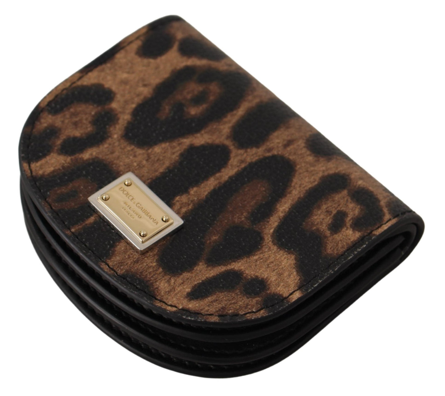 Dolce & Gabbana Elegant Leopard Print Coin Wallet