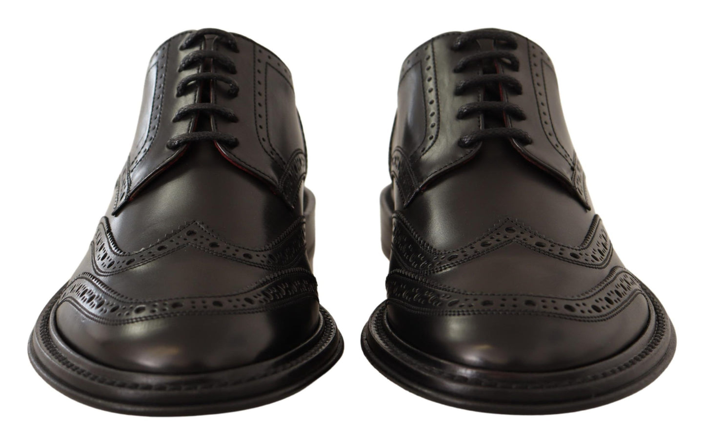 Dolce & Gabbana Elegant Black Leather Derby Shoes