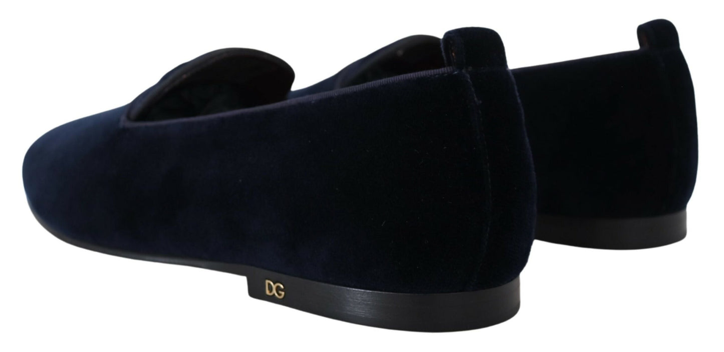 Dolce & Gabbana Elegant Blue Slipper Loafers Formal Footwear