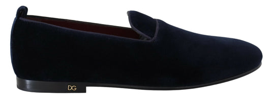 Dolce & Gabbana Elegant Blue Slipper Loafers Formal Footwear