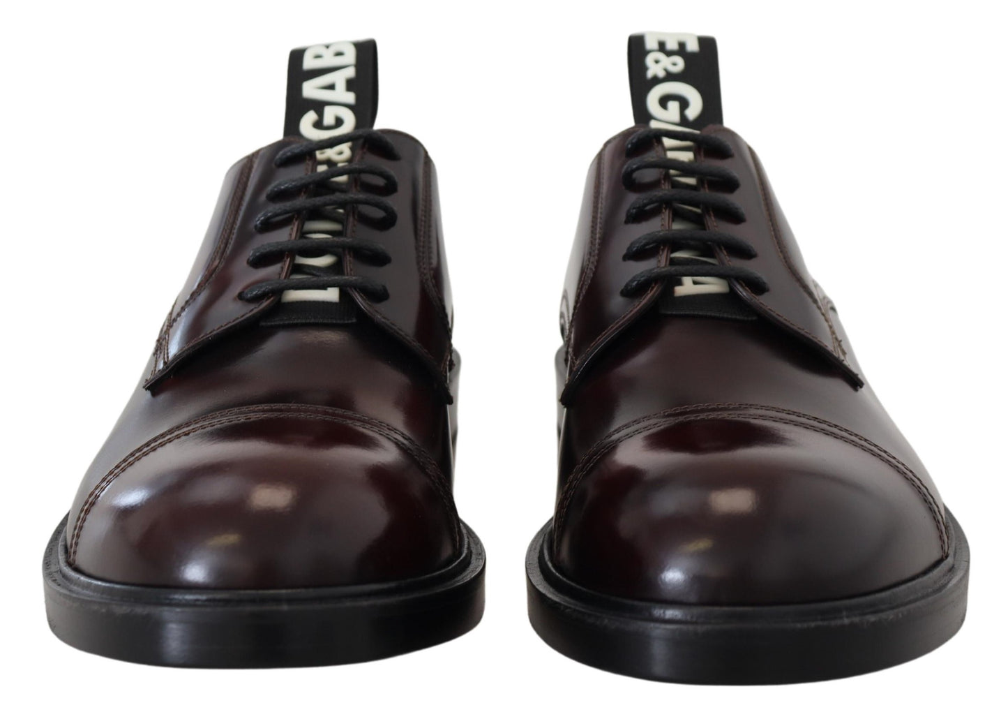 Dolce & Gabbana Elegant Bordeaux Lace-Up Formal Shoes