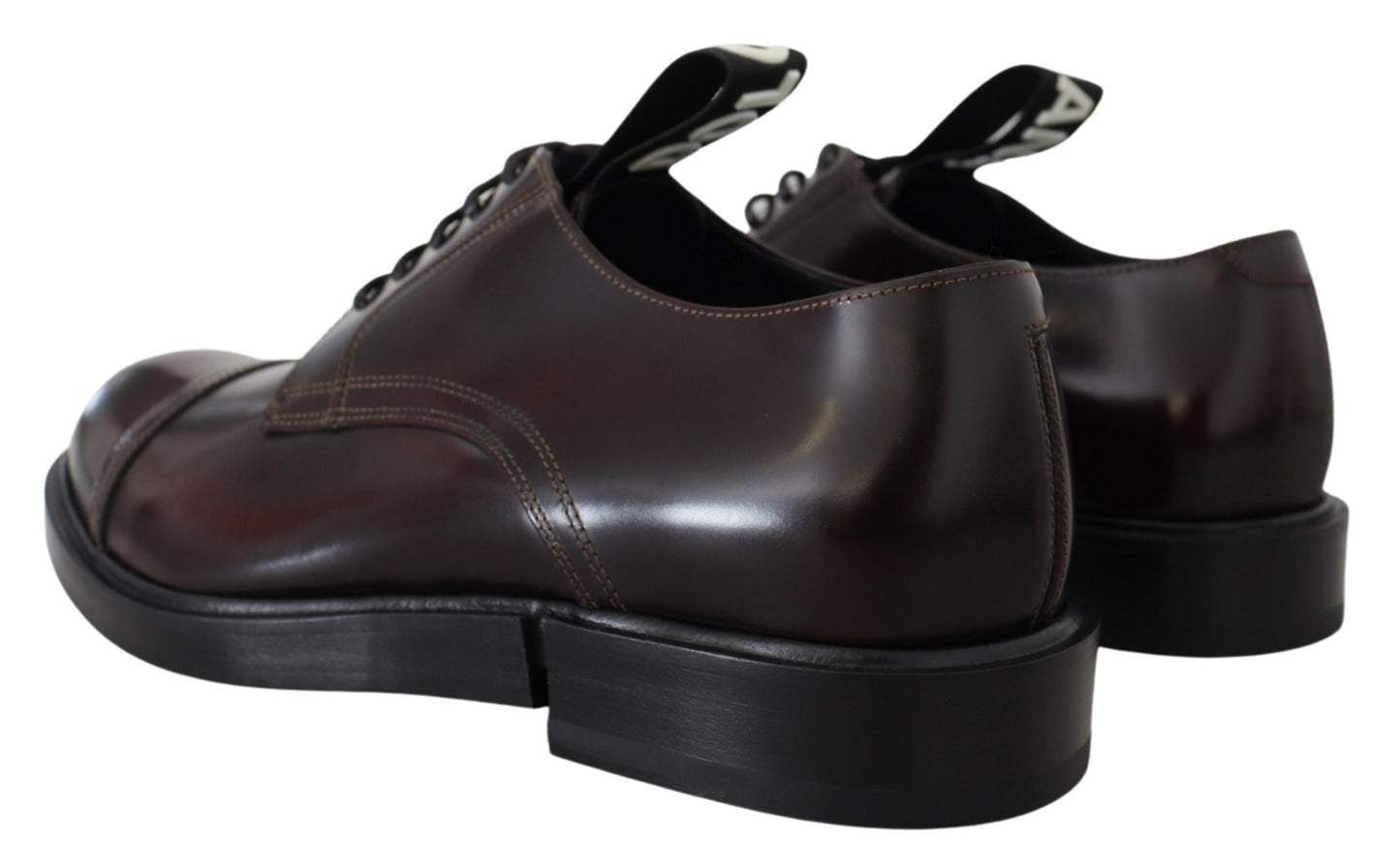 Dolce & Gabbana Elegant Bordeaux Lace-Up Formal Shoes