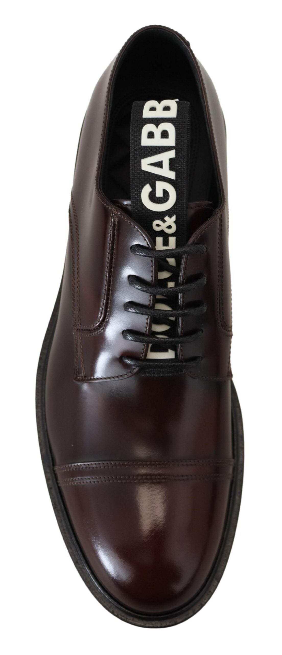 Dolce & Gabbana Elegant Bordeaux Lace-Up Formal Shoes