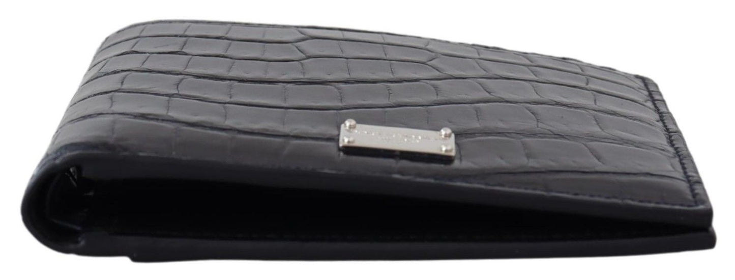 Dolce & Gabbana Elegant Exotic Leather Bifold Wallet