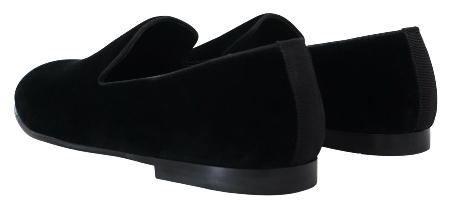 Dolce & Gabbana Elegant Black Slipper Loafers for Formal Occasions