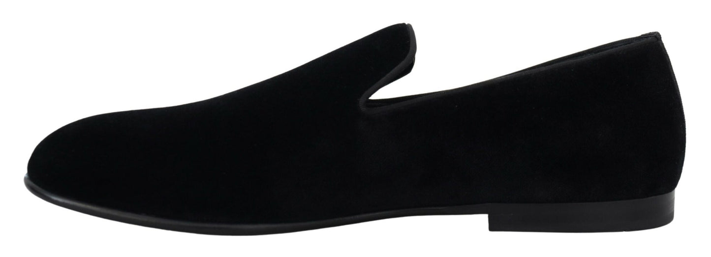 Dolce & Gabbana Elegant Black Slipper Loafers for Formal Occasions